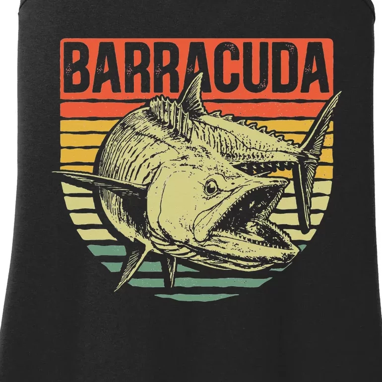 Great Barracuda Cuda Fishing Wildlife Saltwater Fish Art Ladies Essential Tank