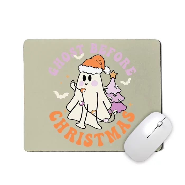 Ghost Before Christmas Retro Halloween Xmas Spooky Season Mousepad