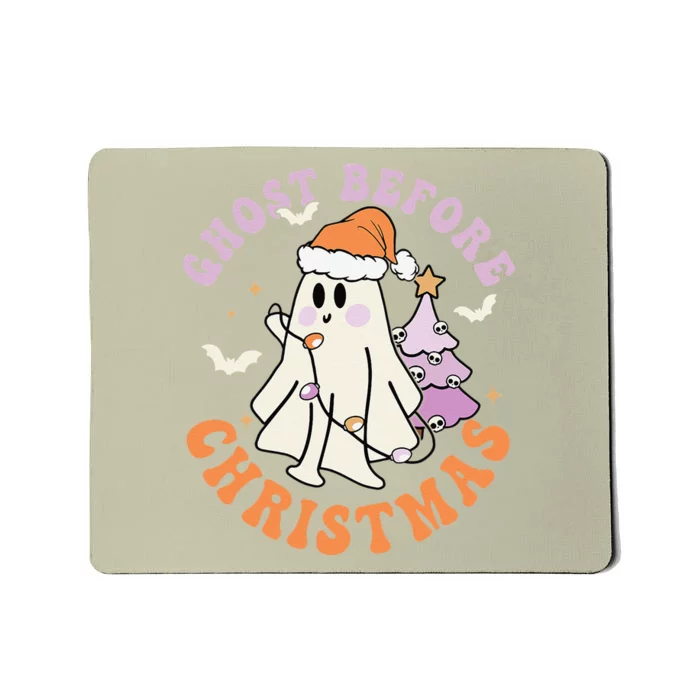 Ghost Before Christmas Retro Halloween Xmas Spooky Season Mousepad