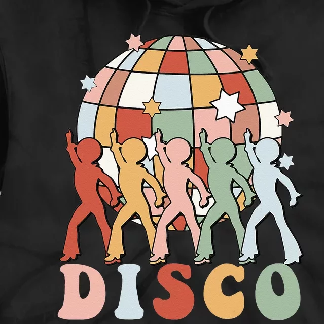 Groovy70sDisco Ball Dancing Queens Kings Tie Dye Hoodie