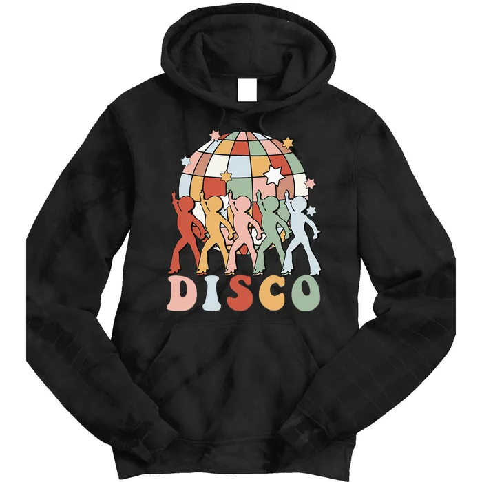 Groovy70sDisco Ball Dancing Queens Kings Tie Dye Hoodie