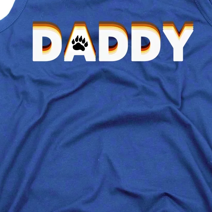 Gay Bear Daddy Design With Bear Pride Flag Gay Daddy Gift Tank Top