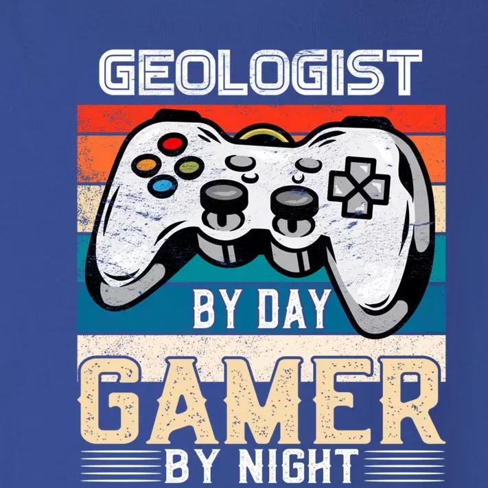 Geologist By Day Gamer By Night Video Gaming Fans Retro Meaningful Gift Toddler Long Sleeve Shirt