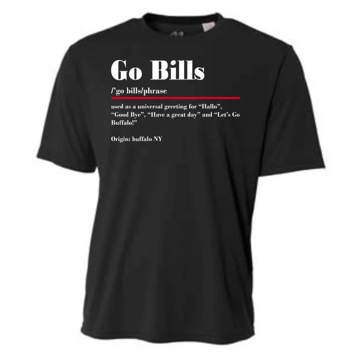 Go Bills Definition Buffalo Football Fan Funny Cooling Performance Crew T-Shirt