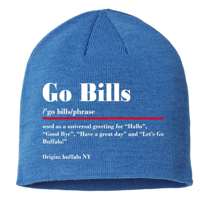 Go Bills Definition Buffalo Football Fan Funny 8 1/2in Sustainable Knit Beanie