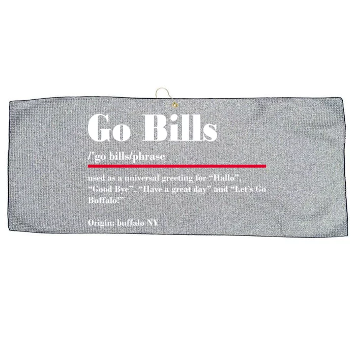 Go Bills Definition Buffalo Football Fan Funny Large Microfiber Waffle Golf Towel