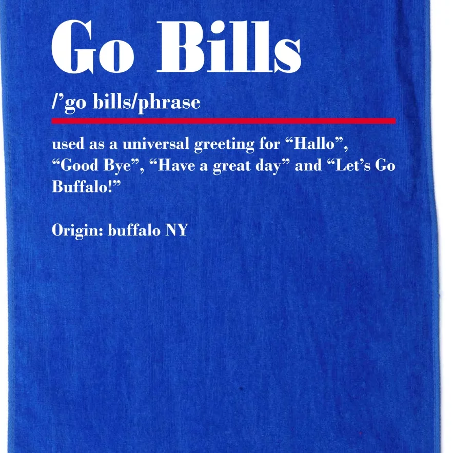 Go Bills Definition Buffalo Football Fan Funny Platinum Collection Golf Towel