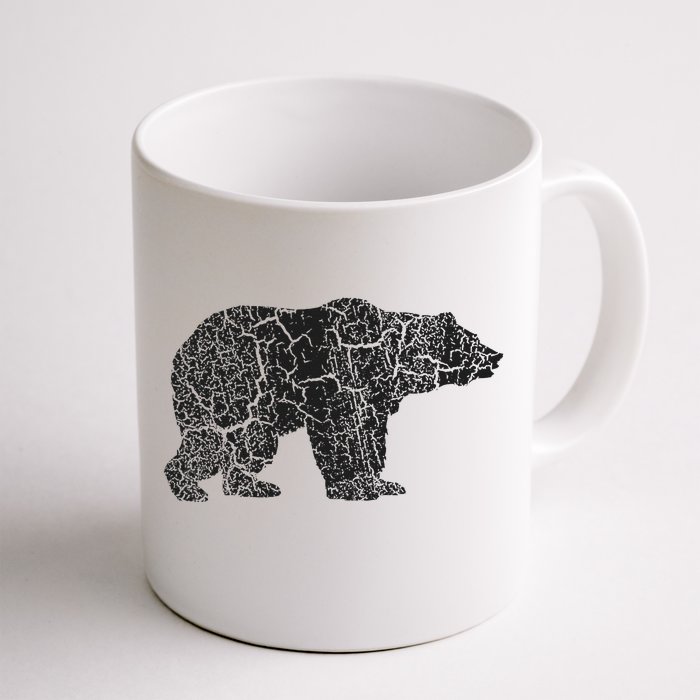 Grizzly Bear Distressed Print Vintage Grizzly Bear Front & Back Coffee Mug