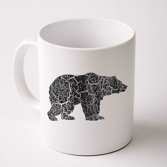 Grizzly Bear Distressed Print Vintage Grizzly Bear Front & Back Coffee Mug