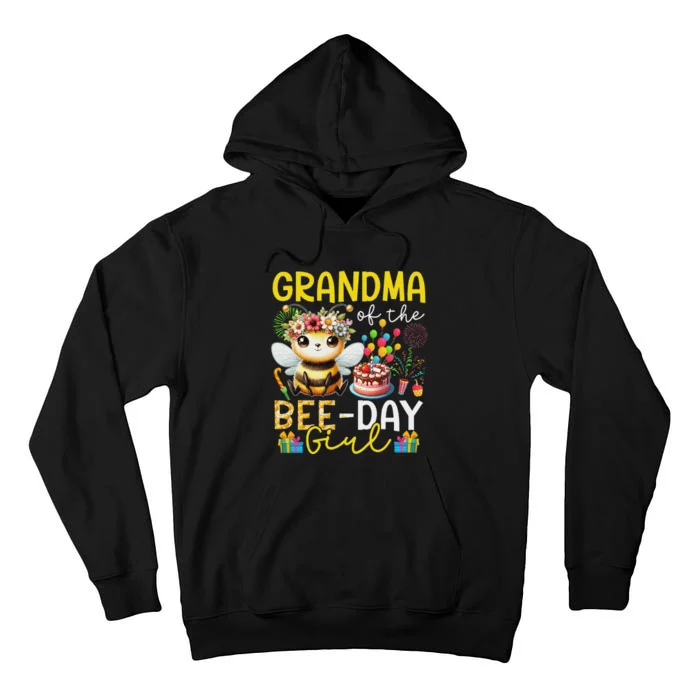 Grandma Bee Day Girl Birthday Cute Design Tall Hoodie