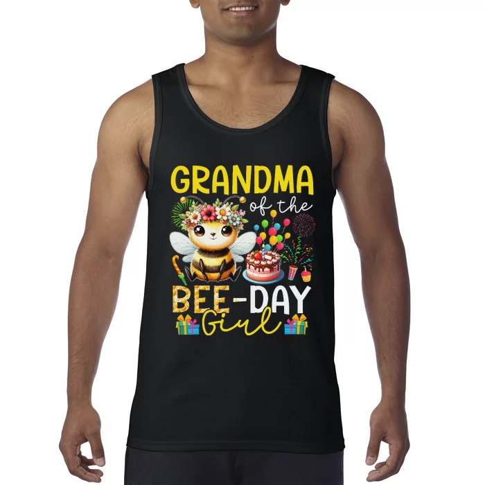 Grandma Bee Day Girl Birthday Cute Design Tank Top