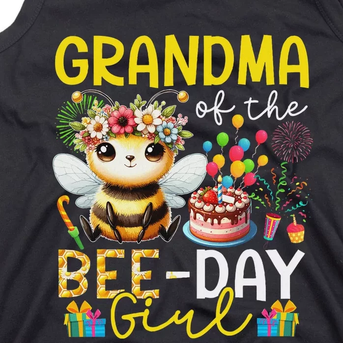 Grandma Bee Day Girl Birthday Cute Design Tank Top