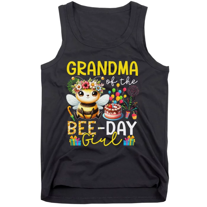 Grandma Bee Day Girl Birthday Cute Design Tank Top