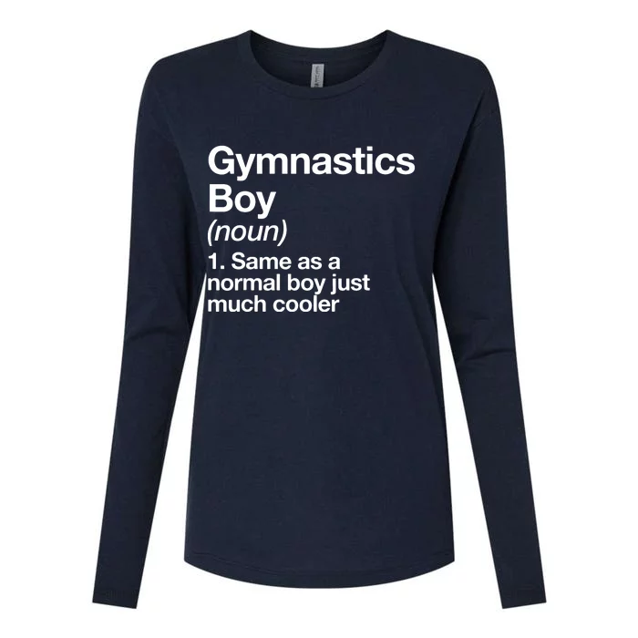 Gymnastics Boy Definition Funny Sports Womens Cotton Relaxed Long Sleeve T-Shirt