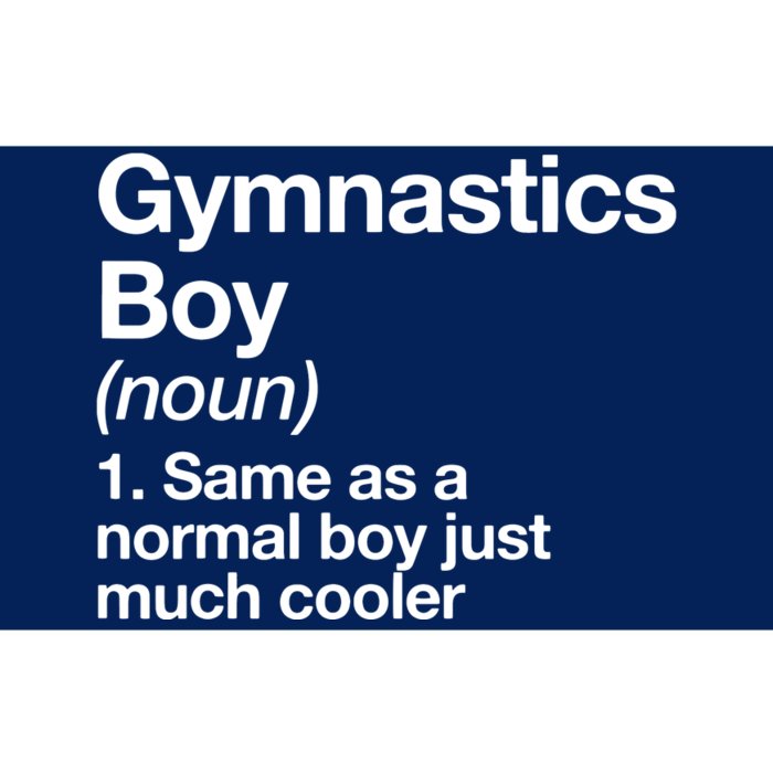 Gymnastics Boy Definition Funny Sports Bumper Sticker