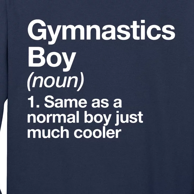 Gymnastics Boy Definition Funny Sports Tall Long Sleeve T-Shirt