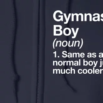 Gymnastics Boy Definition Funny Sports Full Zip Hoodie