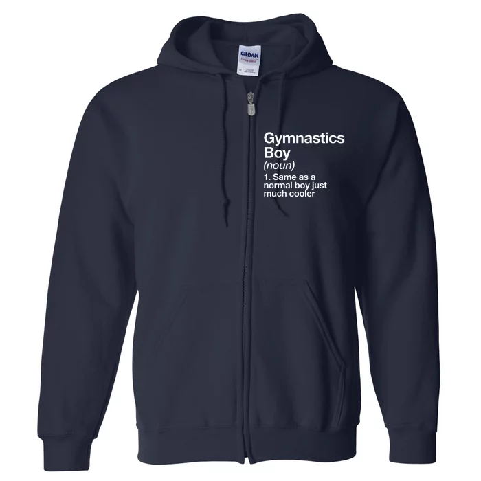 Gymnastics Boy Definition Funny Sports Full Zip Hoodie