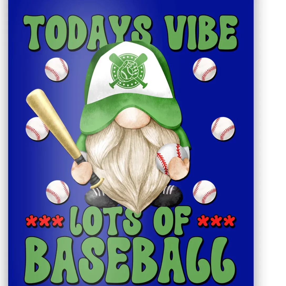 Green Baseball Dad Gnome For Just A Who Loves Baseball Gift Poster