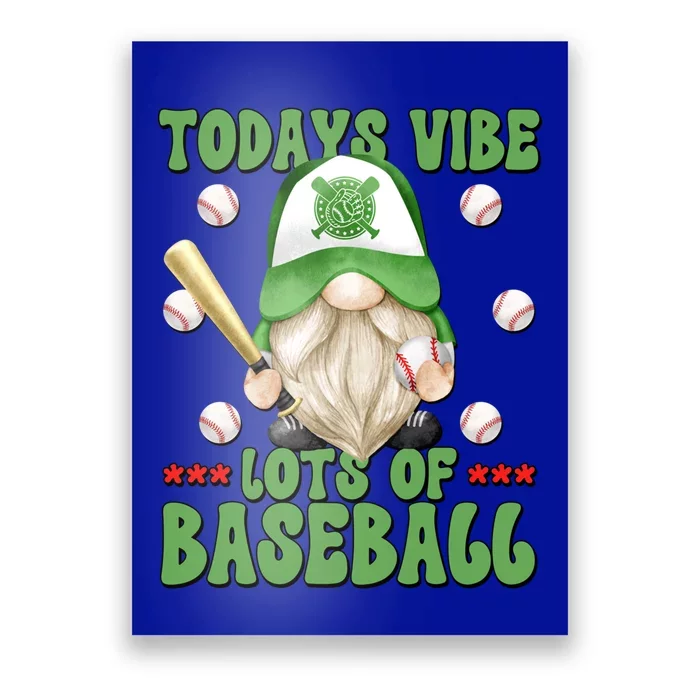 Green Baseball Dad Gnome For Just A Who Loves Baseball Gift Poster