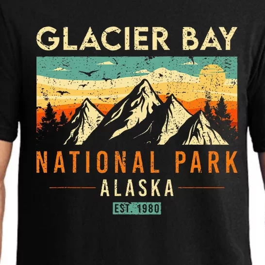 Glacier Bay Est. 1980 Retro Alaska National Park Pajama Set