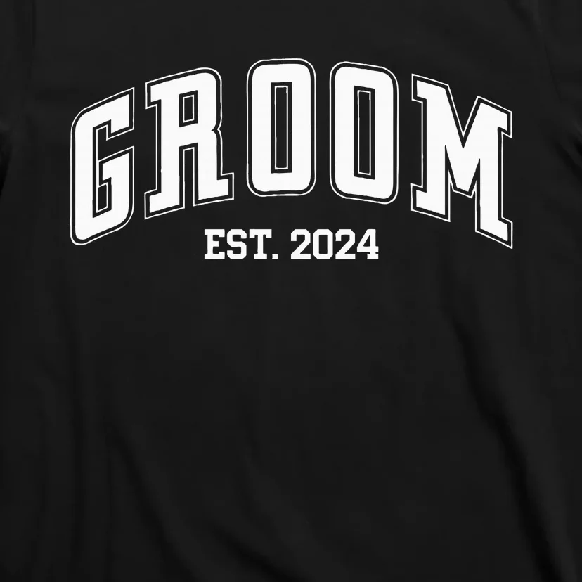 Groom Bride Est. 2024 Just Married Couples Wedding T-Shirt