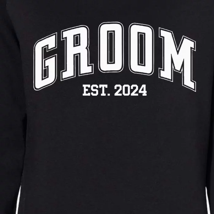 Groom Bride Est. 2024 Just Married Couples Wedding Womens California Wash Sweatshirt