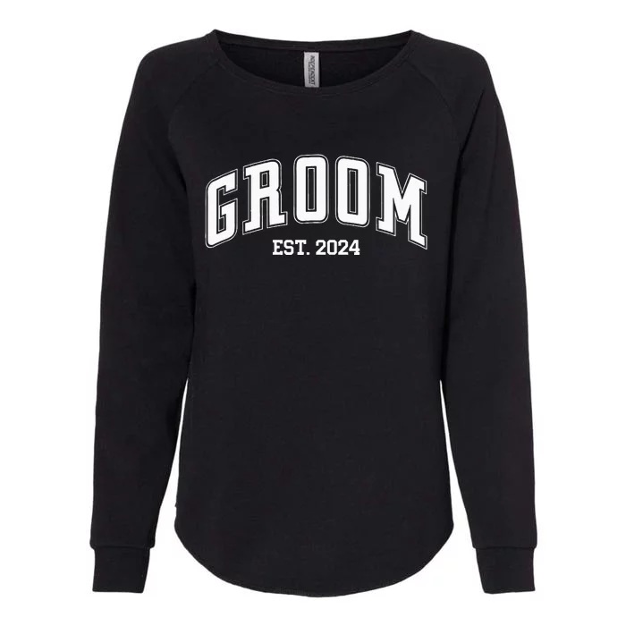 Groom Bride Est. 2024 Just Married Couples Wedding Womens California Wash Sweatshirt