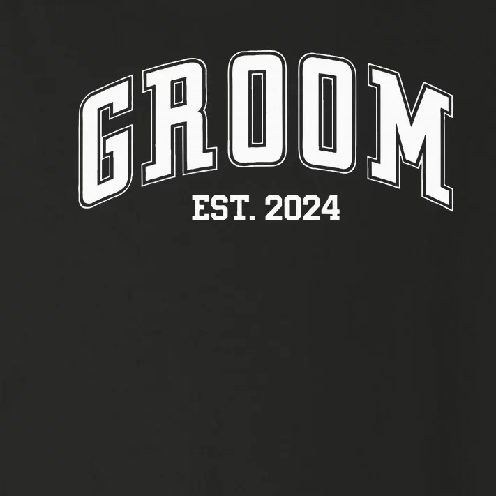 Groom Bride Est. 2024 Just Married Couples Wedding Toddler Long Sleeve Shirt