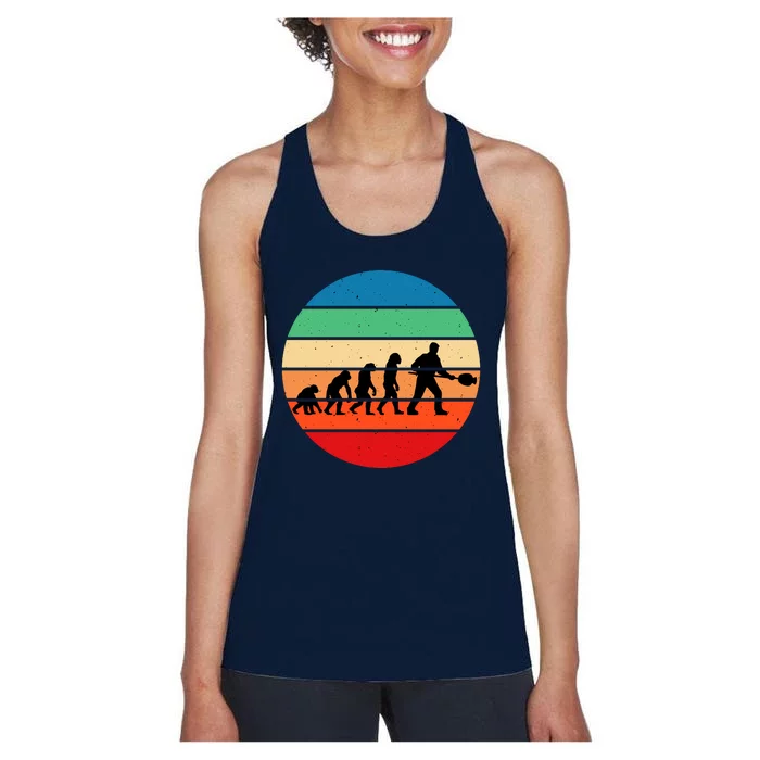 Glass Blowing Evolution Retro Women's Racerback Tank