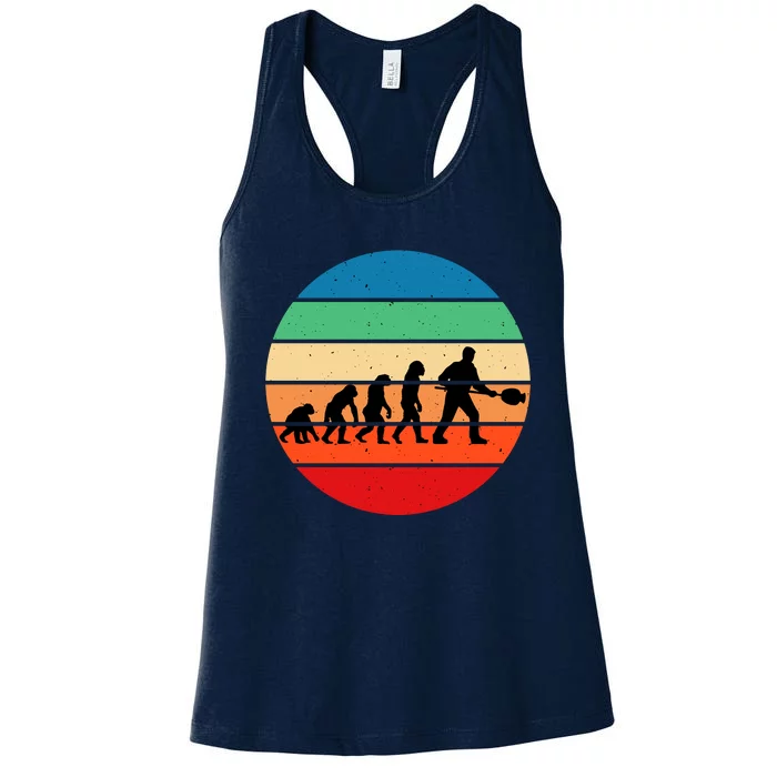 Glass Blowing Evolution Retro Women's Racerback Tank