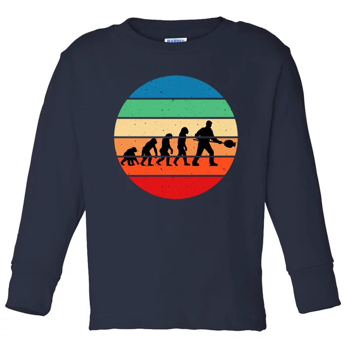 Glass Blowing Evolution Retro Toddler Long Sleeve Shirt