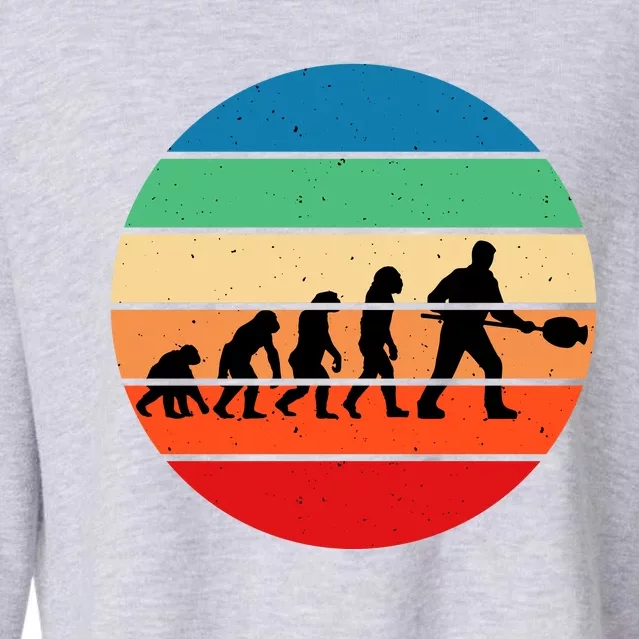 Glass Blowing Evolution Retro Cropped Pullover Crew