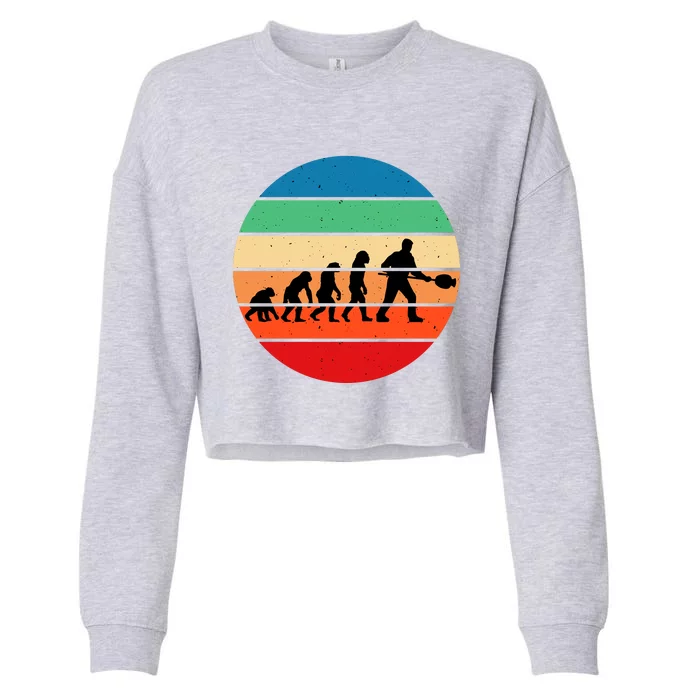 Glass Blowing Evolution Retro Cropped Pullover Crew