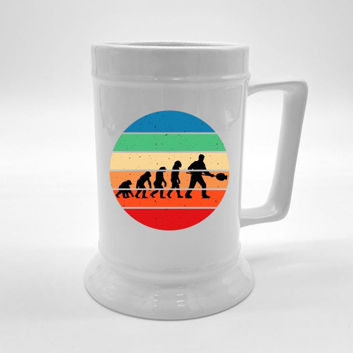 Glass Blowing Evolution Retro Front & Back Beer Stein