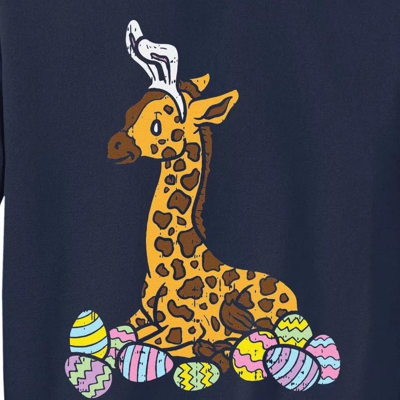 Giraffe Bunny Ears Animal Cute Easter Gift Tall Sweatshirt