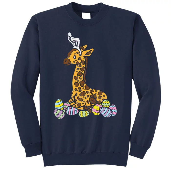 Giraffe Bunny Ears Animal Cute Easter Gift Tall Sweatshirt