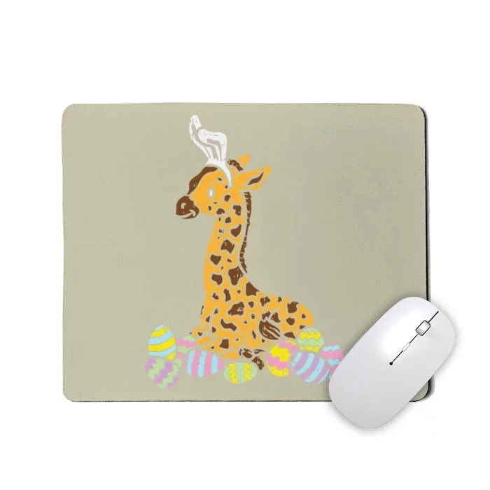 Giraffe Bunny Ears Animal Cute Easter Gift Mousepad