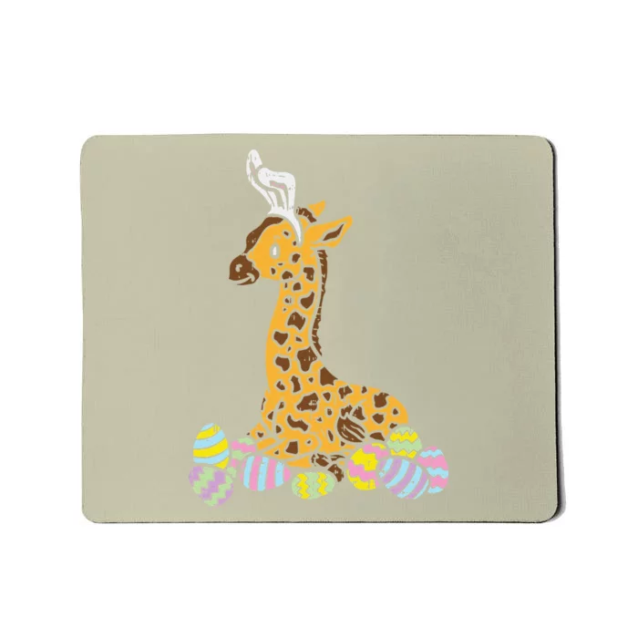 Giraffe Bunny Ears Animal Cute Easter Gift Mousepad