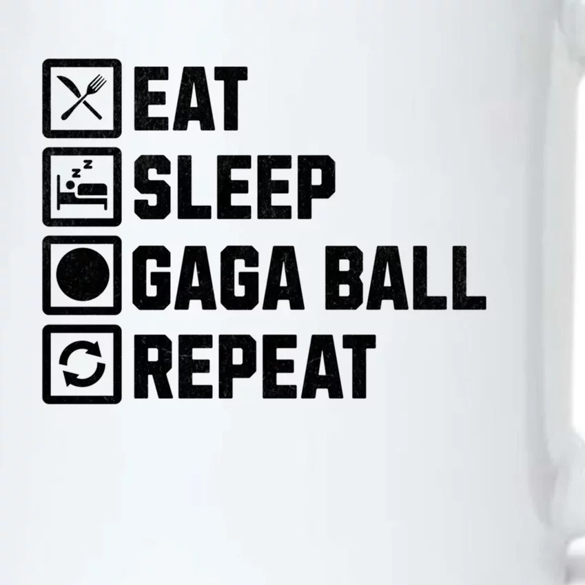 Gaga Ball Eat Sleep Repeat Funny Dodgeball Game Cool Gift Black Color Changing Mug