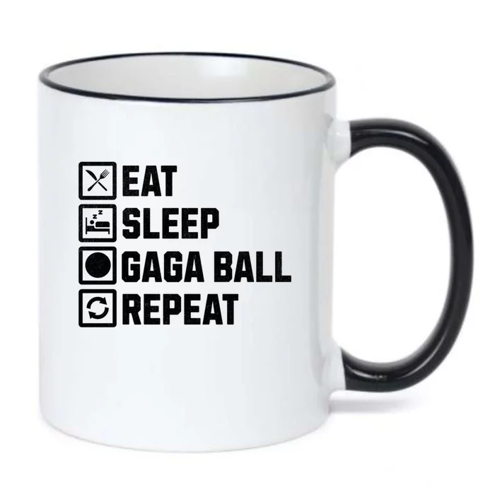 Gaga Ball Eat Sleep Repeat Funny Dodgeball Game Cool Gift Black Color Changing Mug