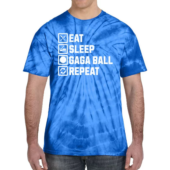 Gaga Ball Eat Sleep Repeat Funny Dodgeball Game Cool Gift Tie-Dye T-Shirt