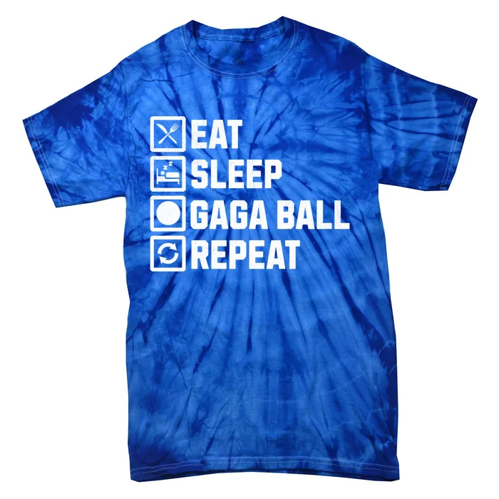 Gaga Ball Eat Sleep Repeat Funny Dodgeball Game Cool Gift Tie-Dye T-Shirt