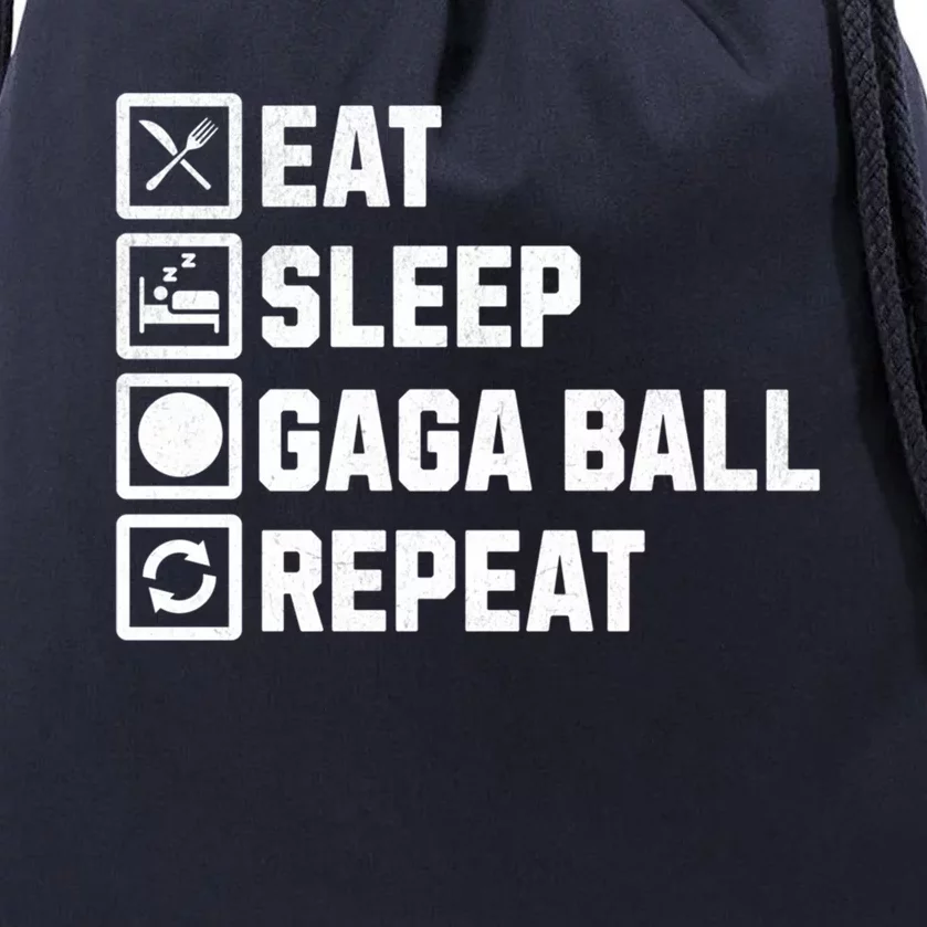 Gaga Ball Eat Sleep Repeat Funny Dodgeball Game Cool Gift Drawstring Bag