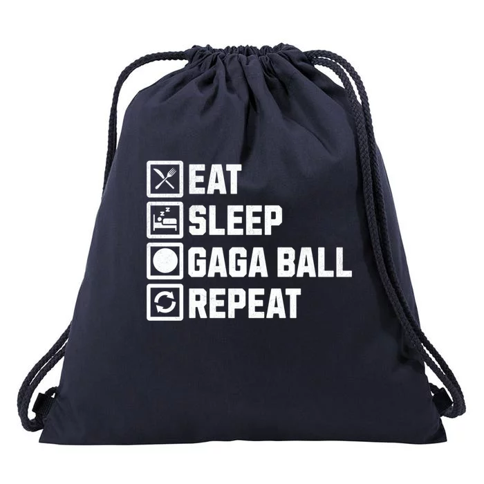 Gaga Ball Eat Sleep Repeat Funny Dodgeball Game Cool Gift Drawstring Bag