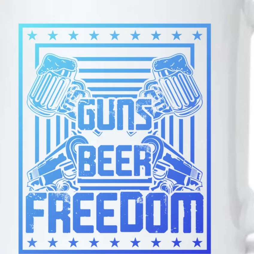 Guns Beer Freedom Happy 4Th Of July Funny Gift Black Color Changing Mug