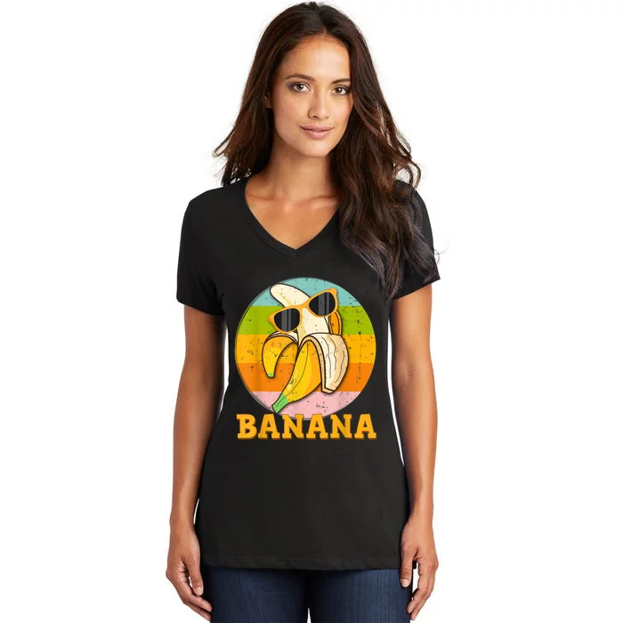 Greens Banana Flour Banana Splits Bowl Bananapops Bananapant Women's V-Neck T-Shirt