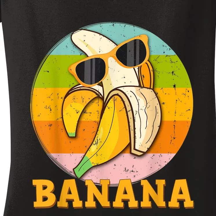 Greens Banana Flour Banana Splits Bowl Bananapops Bananapant Women's V-Neck T-Shirt