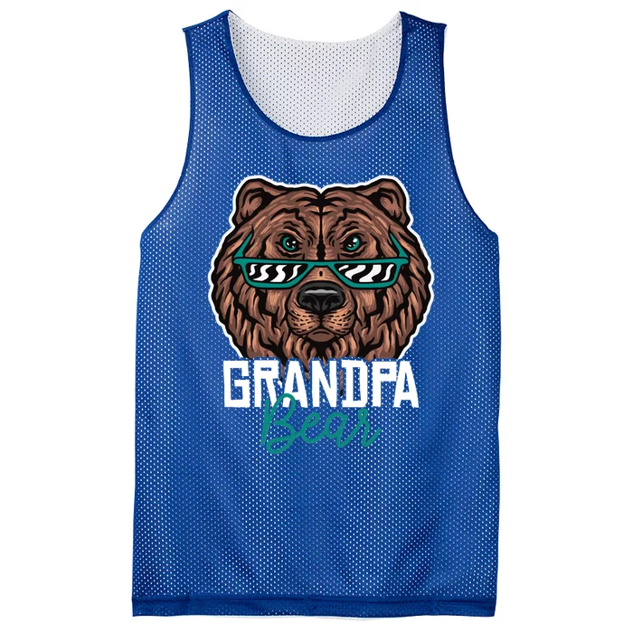 Grandpa Bear For Who Love The Animal Gift Mesh Reversible Basketball Jersey Tank