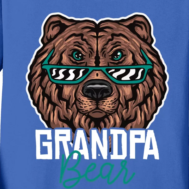 Grandpa Bear For Who Love The Animal Gift Kids Long Sleeve Shirt